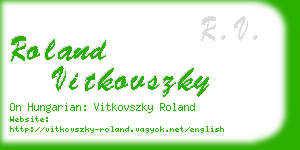 roland vitkovszky business card